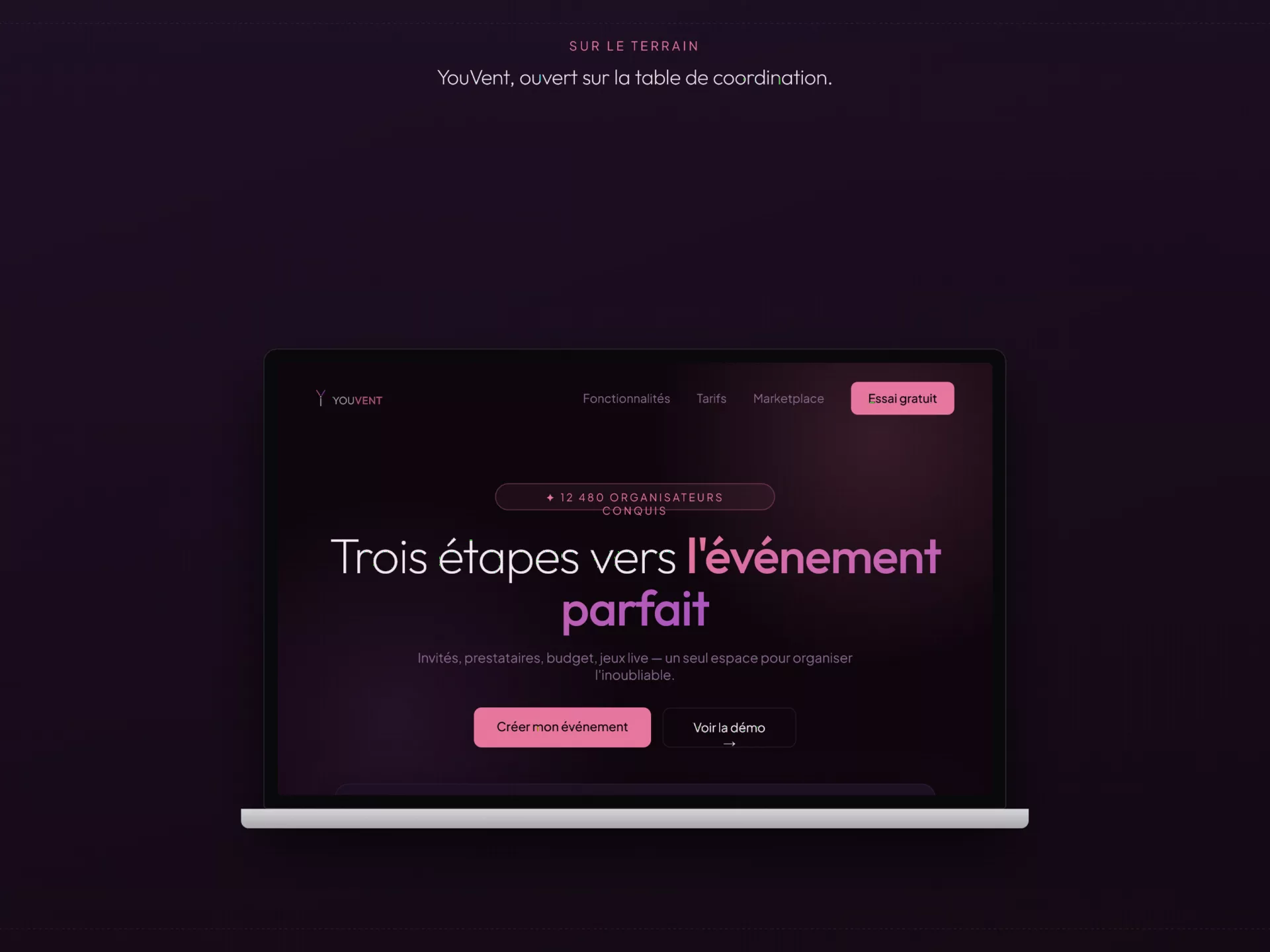 Mockup écran du site YouVent